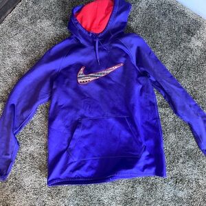 Nike Purple Hoodie with Red Lining